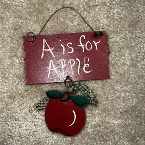 A is for Apple wall decor